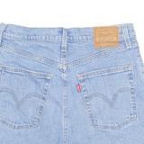 LEVI'S Cut Off High Waist Premium E Womens Denim Shorts Blue S W28