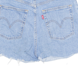 LEVI'S Cut Off High Waist Premium E Womens Denim Shorts Blue S W28