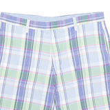 NAUTICA Mens Chino Shorts Blue 90s Check L W37