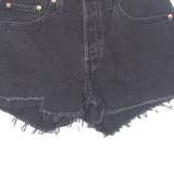 LEVI'S Cut Off 501 Womens Denim Shorts Black S W29