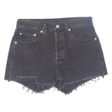 LEVI'S Cut Off 501 Womens Denim Shorts Black S W29