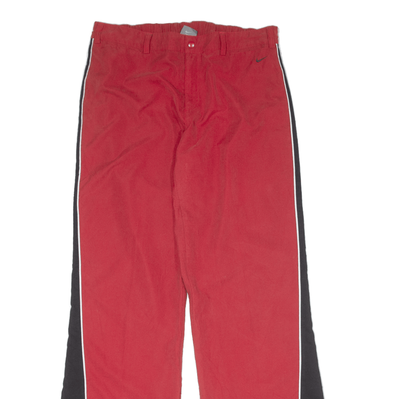 NIKE Womens Track Pants Red Flared L W32 L32