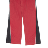 NIKE Womens Track Pants Red Flared L W32 L32