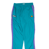 ELLESSE Womens Track Pants Blue Nylon Tapered UK 10 W26 L30