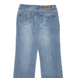 DRIVER Distressed Womens Jeans Blue Relaxed Bootcut Stone Wash W31 L32