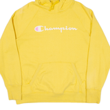 CHAMPION Mens Yellow Hoodie L