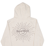 HARD ROCK CAFE Brussels Womens Beige Hoodie Full Zip S