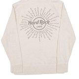 HARD ROCK CAFE Brussels Womens Beige Hoodie Full Zip S