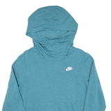 NIKE Womens Blue Hoodie M