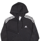 ADIDAS Womens Black Hoodie Full Zip L