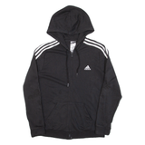 ADIDAS Womens Black Hoodie Full Zip L