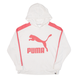 PUMA Womens White Hoodie UK 12