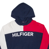 TOMMY HILFIGER Womens Blue Hoodie M