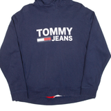 TOMMY JEANS Mens Blue Hoodie M