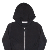 TOMMY HILFIGER Mens Black Hoodie Full Zip S
