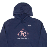NIKE Kc Baseball Mens Blue Hoodie USA L