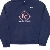NIKE Kc Baseball Mens Blue Hoodie USA L