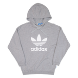 ADIDAS Womens Grey Hoodie UK 14