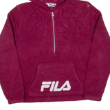 FILA Womens Maroon Hoodie UK 14