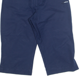 ADIDAS 3/4 Length Womens Sports Shorts Blue UK 14 W32