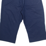 ADIDAS 3/4 Length Womens Sports Shorts Blue UK 14 W32