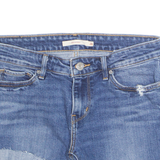 LEVI'S 711 Cut Off Womens Denim Shorts Blue Slim XS W26