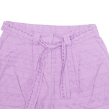 BADGLEY MISCHKA Womens Casual Shorts Purple XS W28