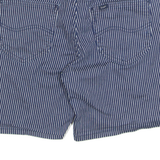 LEE Mid Rise Womens Denim Shorts Blue Striped M W30