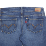 LEVI'S 524 Cut Off Low Rise Womens Denim Shorts Blue M W30