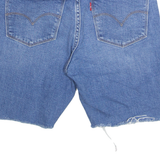 LEVI'S 721 High Rise Cut Off Womens Denim Shorts Blue Slim XS W26