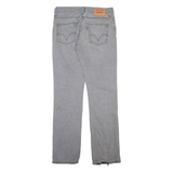LEVI'S 511 Jeans Mens Grey Slim Straight Stone Wash W34 L34