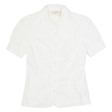 GUESS Womens Shirt White Collared S