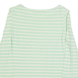 BODEN Womens Printed Top Green Long Sleeve Striped UK 8