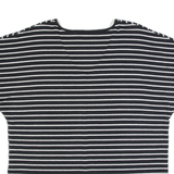 GAP Womens Printed Top Black V-Neck Striped M