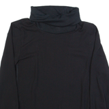 MARC CAIN Womens Oversized Top Black Roll Neck Long Sleeve S