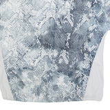 MARC CAIN Womens Printed Top Grey Silk Animal Print L