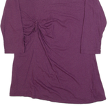 GAP Maternity Womens Top Purple V-Neck 3/4 Sleeve S