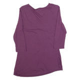 GAP Maternity Womens Top Purple V-Neck 3/4 Sleeve S