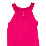 TED BAKER Womens Vest Pink V-Neck Sleeveless S