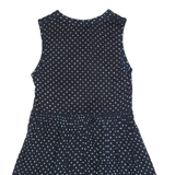 ANTHROPOLOGIE Womens Printed Top Blue Sleeveless Polka Dot XS