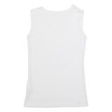 THE WHITE COMPANY Womens Vest White V-Neck Sleeveless UK 4