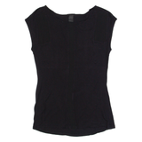 KAREN MILLEN Beaded Womens Top Black UK 10