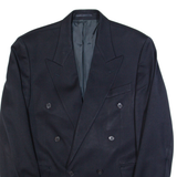 YVES SAINT LAURENT Mens Blazer Jacket Blue Wool L