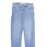 LEVI'S 502 Jeans Big E Womens Blue Regular Tapered Stone Wash W28 L31