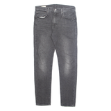 LEVI'S 512 BIG E Jeans Mens Grey Slim Tapered Stone Wash W32 L31