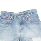 LEVI'S Cut Off 507 Womens Denim Shorts Blue S W27