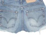 LEVI'S Cut Off 507 Womens Denim Shorts Blue S W27