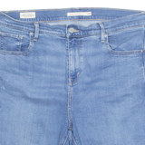 LEVI'S Cut Off Premium E 725 Stretch Womens Denim Shorts Blue L W35