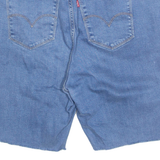 LEVI'S Cut Off Premium E 725 Stretch Womens Denim Shorts Blue L W35