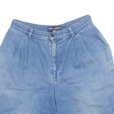 RALPH LAUREN Polo Denim High Waist Womens Chino Shorts Blue 90s UK 10 W30